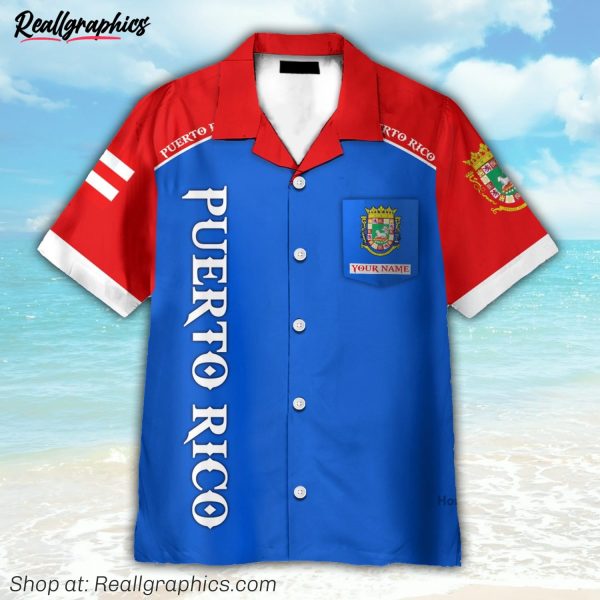 custom name puerto rico personalized hawaiian shirt