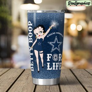 dallas cowboys & betty boop stainless steel tumbler