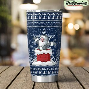 dallas cowboys santa stainless steel tumbler