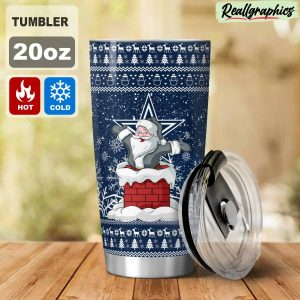 dallas cowboys santa stainless steel tumbler