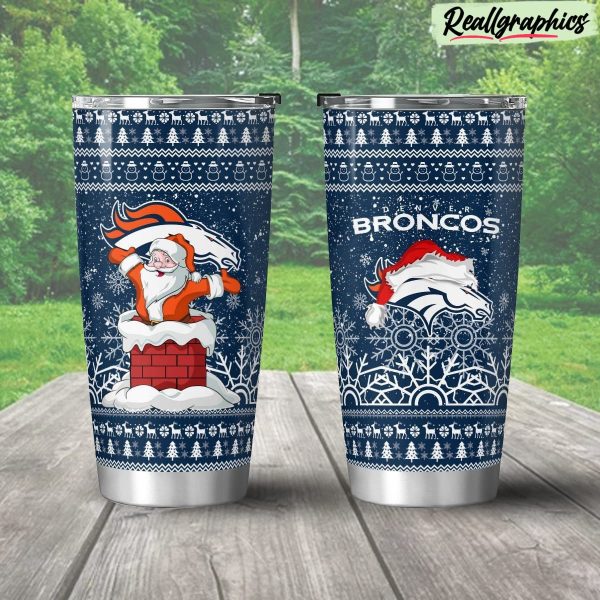 denver broncos santa stainless steel tumbler