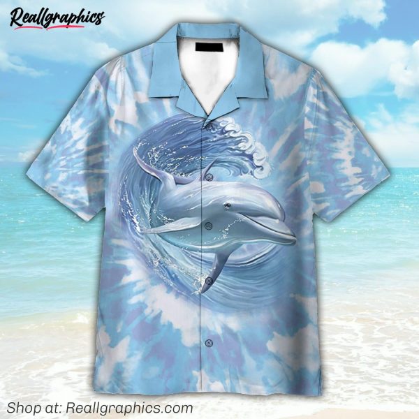 dolphin funny button's up shirts hawaiian shirt