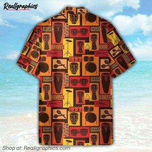 drums percussion sets egyptian hawaiian shirt