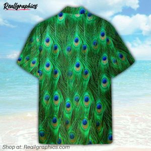 fancy peacock feathers cosplay costume hawaiian shirt