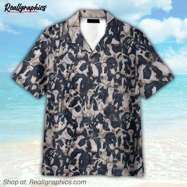 fat quarter cows farm hawaiian shirt