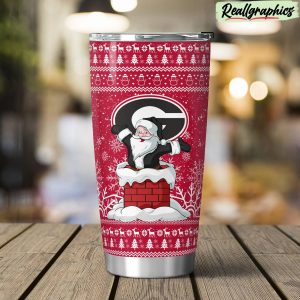 georgia bulldogs santa stainless steel tumbler