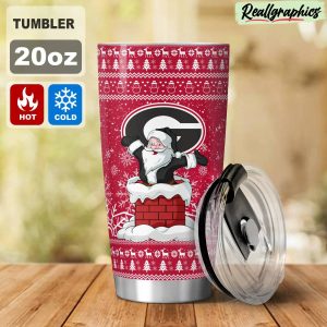 georgia bulldogs santa stainless steel tumbler