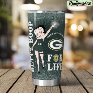 green bay packers & betty boop stainless steel tumbler