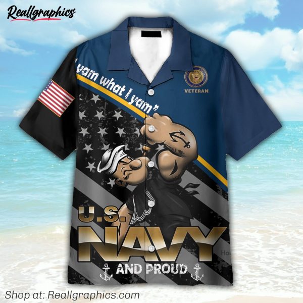 happy memorial day us navy and proud veteran hawaiian shirt