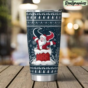 houston texans santa stainless steel tumbler