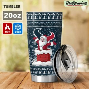 houston texans santa stainless steel tumbler