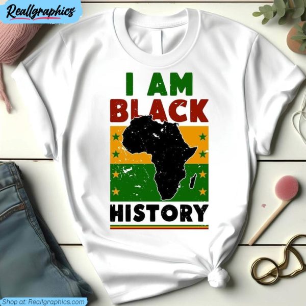 i am black history shirt, black history leaders crewneck long sleeve