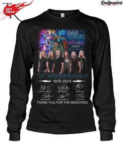 iron maiden the future past world tour 2024 49th anniversary 1975 - 2024 thank you for the memories unisex shirt