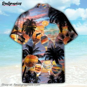 it's time for wine funny button's up shirts hawaiian shirt