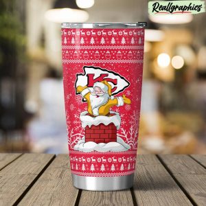 kansas city chiefs santa stainless steel tumbler