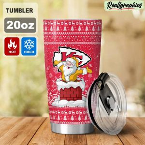 kansas city chiefs santa stainless steel tumbler