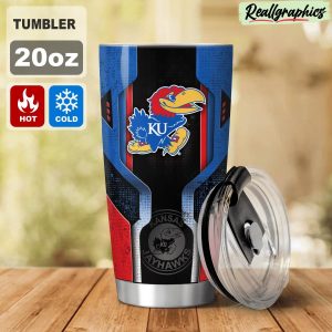 kansas jayhawks 3d travel stainless steel tumbler