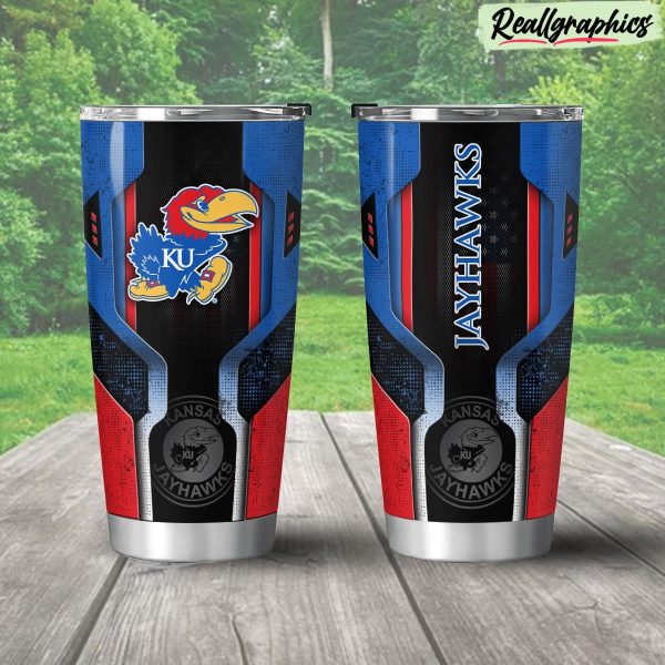 kansas jayhawks 3d travel stainless steel tumbler