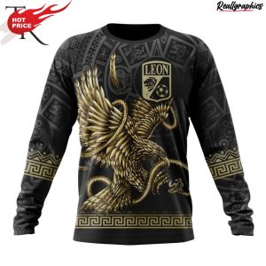 liga mx club leon special black and gold design with mexican eagle hoodie