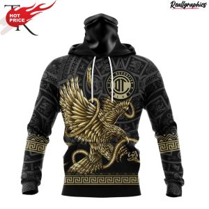liga mx deportivo toluca special black and gold design with mexican eagle hoodie