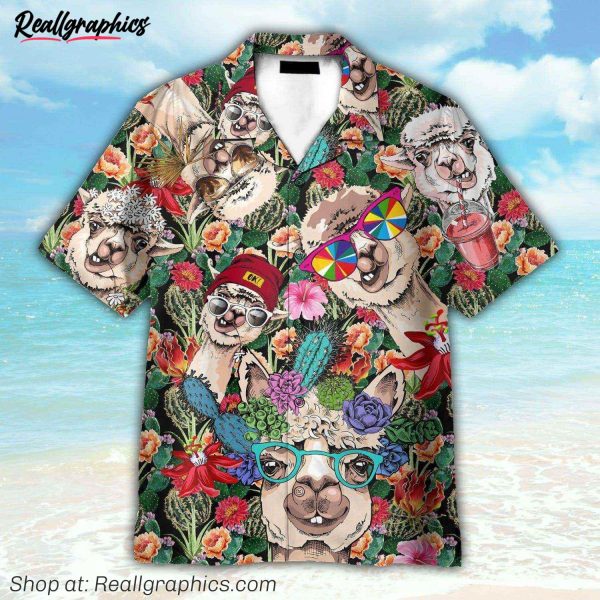 llama hawaiian shirts