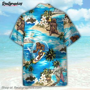 love bear summer vibe funny button's up shirts hawaiian shirt