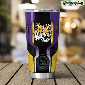 lsu tigers 3d travel stainless steel tumbler