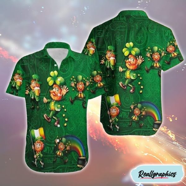 lucky money hawaiian aloha outfits this st patricks day tropical print more hawaiian shirt