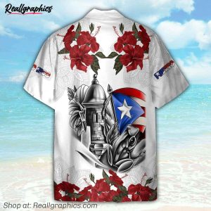 manga flower puerto rico hawaiian shirt