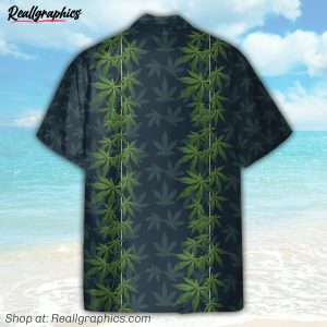 marijuana cannabis leaves hawaiian shirt