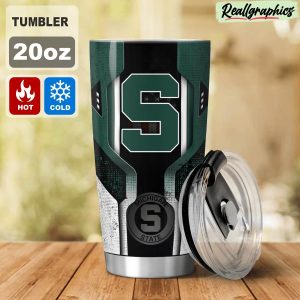 michigan state spartans 3d travel stainless steel tumbler