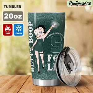 michigan state spartans & betty boop stainless steel tumbler