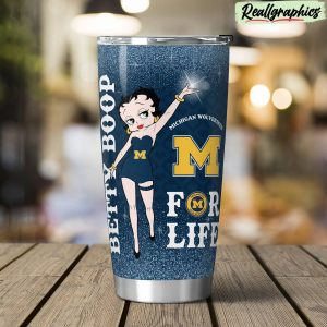 michigan wolverines & betty boop stainless steel tumbler