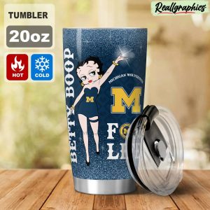 michigan wolverines & betty boop stainless steel tumbler