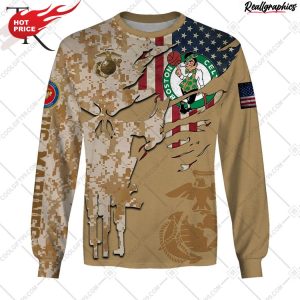 nba boston celtics marine corps special designs hoodie