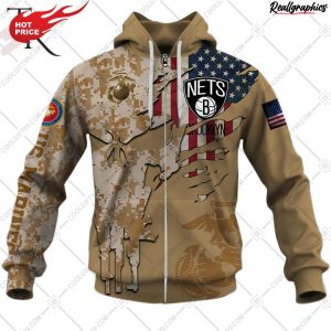 nba brooklyn nets marine corps special designs hoodie