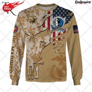 nba dallas mavericks marine corps special designs hoodie