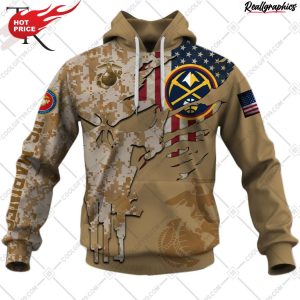 nba denver nuggets marine corps special designs hoodie