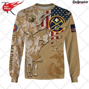 nba denver nuggets marine corps special designs hoodie
