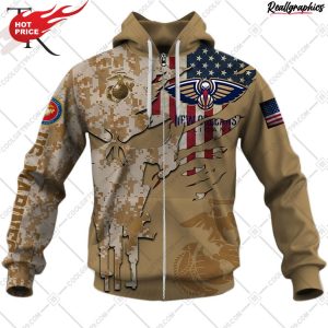 nba neworleans pelicans marine corps special designs hoodie