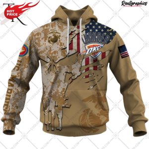 nba oklahoma city thunder marine corps special designs hoodie