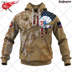 nba philadelphia 76ers marine corps special designs hoodie