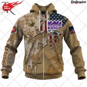 nba sacramento kings marine corps special designs hoodie