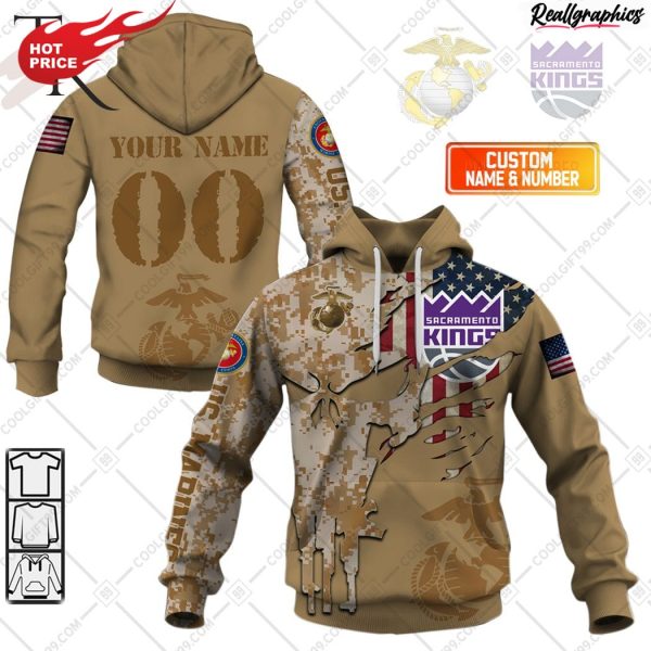 nba sacramento kings marine corps special designs hoodie