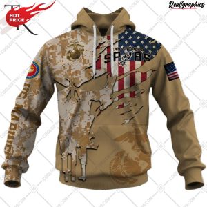 nba san antonio spurs marine corps special designs hoodie