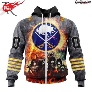 nhl buffalo sabres special mix kiss band design hoodie