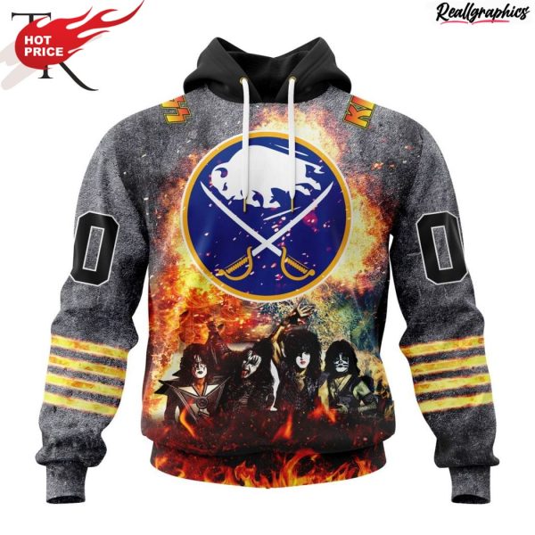 nhl buffalo sabres special mix kiss band design hoodie