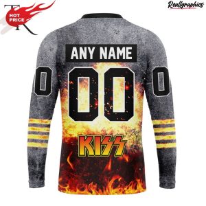 nhl calgary flames special mix kiss band design hoodie