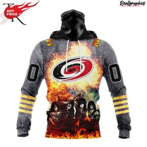 nhl carolina hurricanes special mix kiss band design hoodie