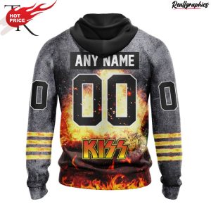 nhl chicago blackhawks special mix kiss band design hoodie
